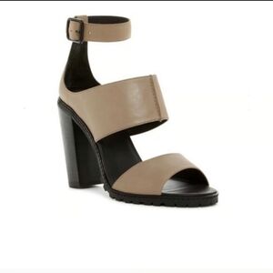 KELSI DAGGER BROOKLYN LIZA LUG SOLE HEELED SANDAL SIZE 7.5